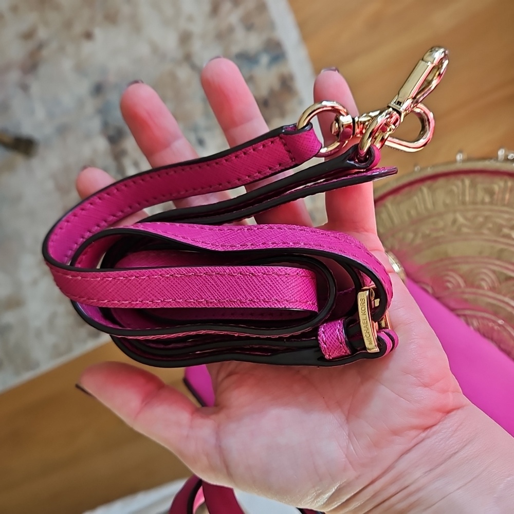 Michael Kors Fuchsia Leather Mini Cindy Satchel - Picture 13 of 13